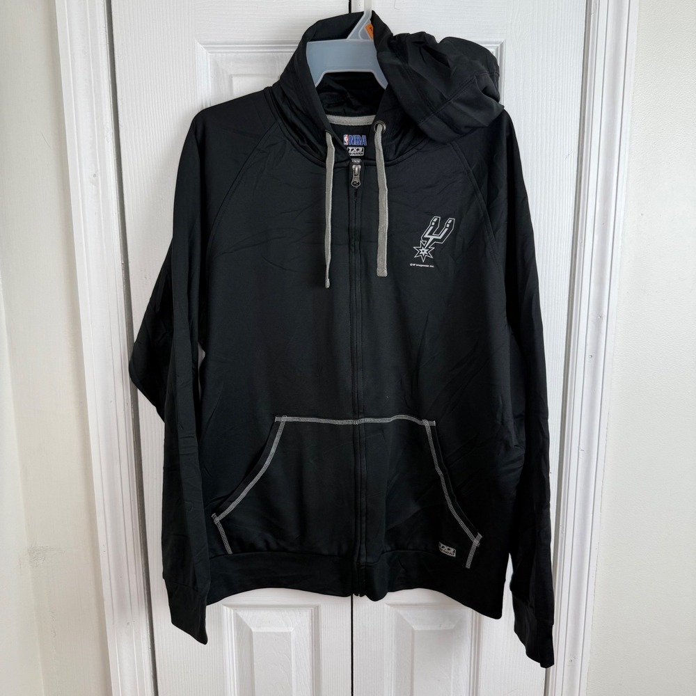 NBA San Antonio Spurs TX3 Warm Mens Black Full Zip‎ Hoodie Sweatshirt Medium